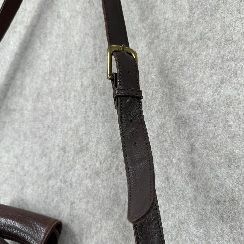 Fossil Brown‎ Leather Doctors Duffle Bag with Strap Overnight